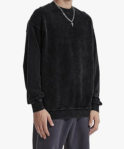 Sudadera con Capucha Estilo Vintage para Hombre, Corte Regular, Lavado Ácido, Diseño Sólido, Ropa Urbana de Invierno, 100% Algodón, Secado Rápido - Product Image 6