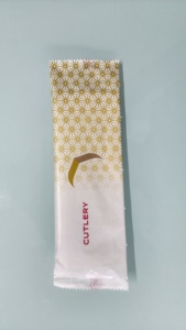 Vaisselle jetable écologique et biodégradable pour traiteur, fêtes, couverts en plastique robustes à usage unique, serviettes compostables sans BPA - Product Image 5