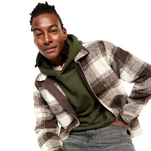 Venta al por mayor nueva moda hombres Otoño Invierno sudaderas calle manga larga suelta Color sólido Casual polar Tops blanco sudaderas con capucha térmica - Product Image 4