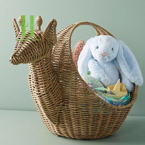 Tendencia 2025 cesta de jirafa amarilla cesta de suelo de ratán de alta calidad Natural tejida a mano principalmente cestas variedad platos - Product Image 3