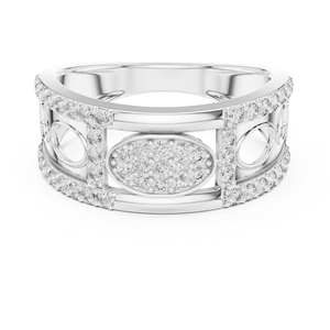 แหวนเพชรทรงกลมสีโรสโกลด์ 14K สำหรับผู้หญิง |   เพชรที่เพาะเลี้ยงใหม่ - Product Image 2