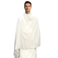 Serviette en coton pleine grandeur pour hommes 2 pièces Ihram pour le Hajj et la Omra coton doux de qualité fine Ihram ou Ehraam pour hommes Hajj et la Omra
