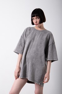 Camiseta informal de corte holgado para mujer, camiseta personalizada de color Moonwash, técnica de lavado de alta calidad, 100 algodón, 180-280 GSM, artículo OEM - Product Image 2