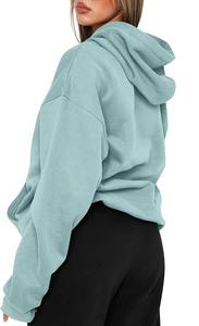 Best Selling Of Women's 100% Cotton Long Sleeve Round Neck Shoulder Slope Solid Color Casual Pullover <b>Hoodie</b> From Bangladesh - Product Image 4