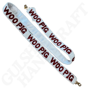 Beautiful GAME DAY Design handmade embroidered strap belt for <b>girls</b> from India - Product Image 3