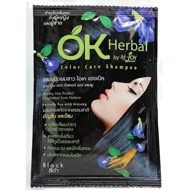 natural hair dye shampoo OK Herbal Black OK Herbal