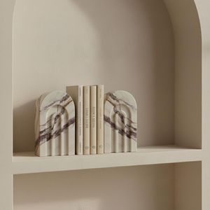 Fabricant fiable de serre-livres en marbre poli, finition lisse, ajoute une touche raffinée à l'affichage et à l'organisation des livres - Product Image 2