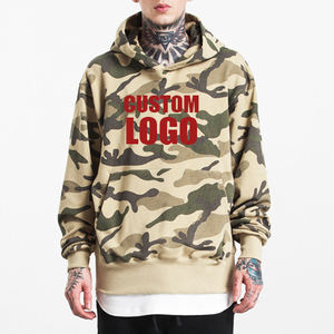 Sudadera con capucha de camuflaje de algodón 100% personalizada para hombre en tejido de rizo suministro OEM - Product Image 3