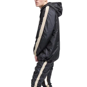 Custom Men Zip Up Nylon <b>Jogger</b> Tracksuit High Quality Windbreaker Suana <b>Set</b> Contrast Color <b>Plus</b> <b>Size</b> Seamless for Spring 2026 - Product Image 3