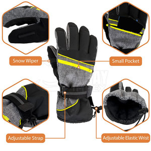 2024 gants de Ski en cuir de haute qualité pour hommes vente directe d'usine taux de gros équipement de Ski à la mode - Product Image 5