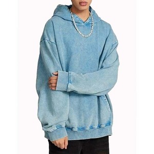 Venta al por mayor 100% Sudaderas con capucha de algodón Diseño personalizado Lavado ácido Pullover Streetwear Ropa de hombre Sudaderas con capucha Básicas - Product Image 5