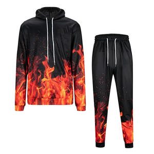 Quantité minimale de commande bas couleur personnalisée hommes survêtements meilleure vente avec survêtements de course à capuche vierge à panneau avant sublimation - Product Image 1