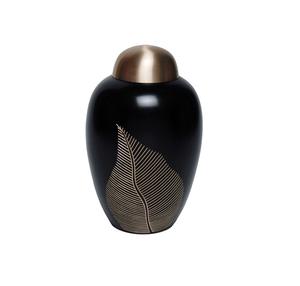 Golden <b>Black</b> Engraved Dome <b>Top</b> Keepsake Urn <b>for</b> Human Ashes <b>Funeral</b> Supplies Brass Cremation Urns - Product Image 4