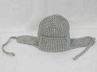 Chapeau d'hiver bio MONECO avec oreillettes en laine de mouton de Mongolie blanche, écologique, tissu courant, unisexe, adultes, réglable, plat