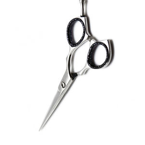 Fancy Handle Barber Hair Cutting Scissors Dall Finish Stainless Steel Hair Scissors With Finger Rest and Fancy Rubber Ring - Product Image 4