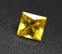 Zafiro Amarillo de Laboratorio, Corte Princesa Cuadrado, Tamaños de 5 mm a 20 mm, Gema Suelta para Joyería, Zafiro Amarillo