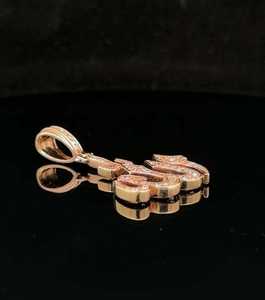 Pendentif Allah en or jaune 18 carats et moissanite de qualité supérieure et breloques cubaines serties de diamants - Cadeau certifié GRA - Product Image 5