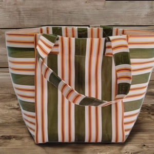 กระเป๋าชายหาดแบบสานลายทาง ทำจากไนลอนรีไซเคิล ใช้ซ้ำได้ เป็นมิตรกับสิ่งแวดล้อม สไตล์อินเดียดั้งเดิม ปรับแต่งได้ มีซิปด้านบน พิมพ์ออฟเซ็ต - Product Image 1