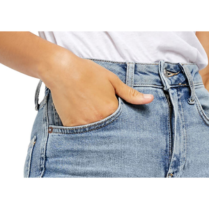 Leggings in denim blu indaco Free People, modello crop, a vita alta, stile skinny, traspiranti, elasticizzati, vestibilità ampia XL. - Product Image 4