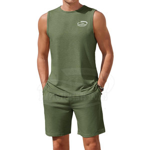Logo personnalisé impression bas prix hommes été t-shirts ensemble jogging porter hommes été t-shirts ensemble - Product Image 2
