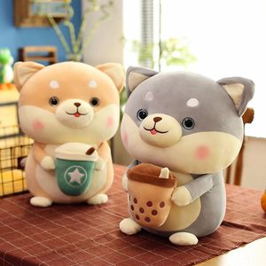 Lindo Peluche Grande de Perro <span class=keywords><strong>Akita</strong></span>, Juguete de Peluche Shiba <span class=keywords><strong>Inu</strong></span>, Taza de Leche, Marioneta, Muñeco de Peluche Suave, Regalos de Cumpleaños para Niños y Adultos - Product Image 6