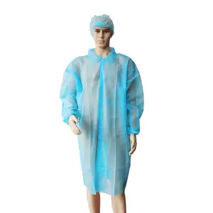 Hastane hemşirelik üniformaları | Hastane için yüksek kaliteli polipropilen dokunmamış izolasyon önlüğü Unisex laboratuvar önlüğü