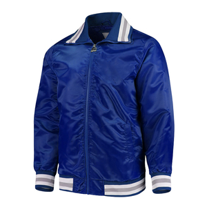 Vintage Satin Winter Casual Stand Solid Color Dyed Varsity Jacket Men Women Trendy Streetwear Baseball Bomber Custom Logo Coat - Product Image 4
