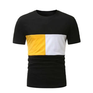 เสื้อยืดคอกลมแขนสั้นสำหรับผู้ชายเสื้อคอตตอน100% สำหรับผู้ชายหลากสีผลิตตามสั่ง - Product Image 1