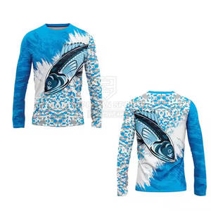 Haute qualité Spandex/Polyester UPF 50 chemises de pêche pour hommes vêtements de pêche respirants à séchage rapide - Product Image 1