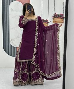 Abaya Turca para Mujer, Ropa Islámica Casual Personalizada, Venta al por Mayor, Vestido de Fiesta Modesto, Top Palazzo con Conjunto de Dupatta para Mujer - Product Image 2