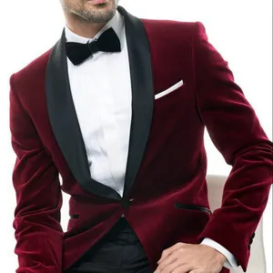 Jaket merokok Maroon buatan tangan blazer pernikahan berkelas setelan pernikahan merah Maroon Premium Tuxedo mewah dengan harga grosir