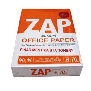 ZAP 100% Papel de copia A4 sin madera 80gsm Papel Bond de fotocopia 75g Papel de impresión de peso - Product Image 5