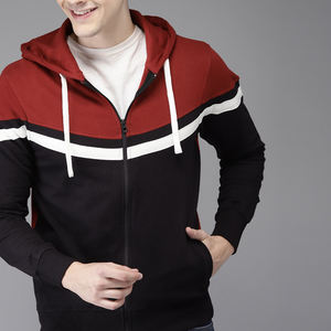 High Quality Men Plain Zipper-Up <b>Hoodie</b> Classic Fleece Hooded Sweatshirt Casual Long Sleeve Streetwear With Customized Logo - Product Image 6