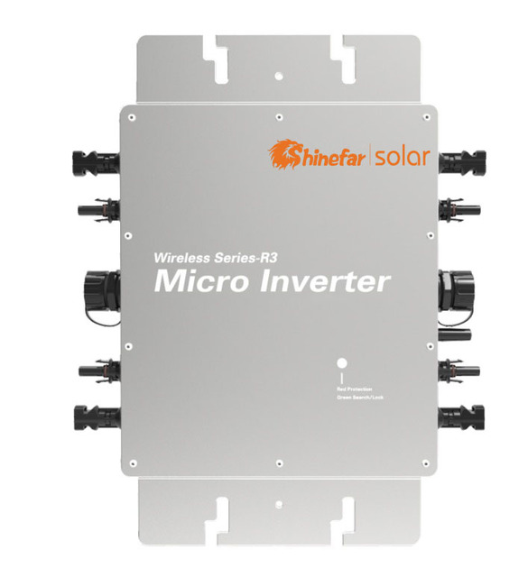 Mini Solar System Micro Inverter 1600W Single/Three Phase Solar Panel Kits 95% Efficiency IP65 Waterproof for Balcony Garden