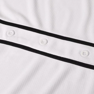 Camiseta de béisbol de malla de poliéster 100%, pantalones de estilo deportivo transpirable con logotipo liso bordado, conjuntos de talla grande - Product Image 3