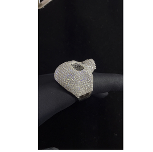 High-End Hip Hop Style Iced Out 925 Sterling Silver Diamond Skull <b>Ring</b> for <b>Men</b> Women Brilliant Jewelry - Product Image 3