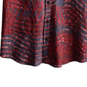 Offre Spéciale d'été hawaïenne en satin de coton avec logo personnalisé pour hommes et femmes, chemises boutonnées à manches courtes en coton 100% éponge pour le travail et les vacances - Product Image 5