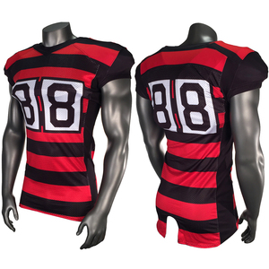 Team GLOVES City Maillot de football américain haute densité sergé avec tissu en maille ventilée à manches courtes Confort optimal - Product Image 6