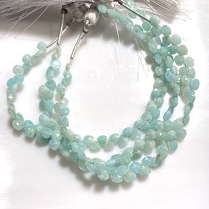 Alta calidad 4-4,5 MM amazonita facetada pequeña forma de corazón Briolette cuentas piedras preciosas verdes al por mayor de proveedor de buena calidad - Product Image 5