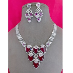 Conjunto de collar elegante Esmeralda, conjunto de collar brillante para bodas, compromiso, fiestas de aniversario, joyería de moda para regalo - Product Image 1