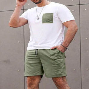 T-shirt et short décontractés pour homme respirants en été 100% coton Séchage rapide Confortable Meilleur prix - Product Image 3