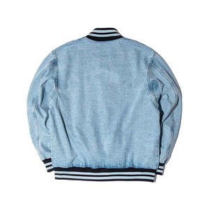 Fabricant OEM Fournitures Conception Personnalisée Varsity Winter Bomber Jacket pour Femmes Stand Flight Baseball Jackets Denim Jacket Canvas - Product Image 2