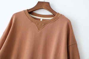 เสื้อฮู้ดและเสื้อสเวตเตอร์โอเวอร์ไซส์ของผู้หญิงเสื้อจัมเปอร์สีพื้น - Product Image 4