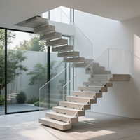 Escaliers en béton préfabriqué de style moderne personnalisés, ignifuges et imperméables, pour l'extérieur et l'intérieur