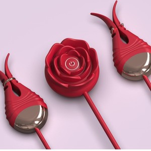 เครื่องนวดหน้าอกแบบสั่นหลายความถี่พร้อมรีโมทคอนโทรลรูปดอกกุหลาบ - Product Image 4