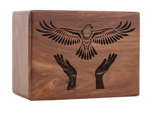 Urnas de cremación de madera hechas a mano modernas al por mayor urnas de entierro funerario decorativas para hombre y mujer a bajo precio - Product Image 5