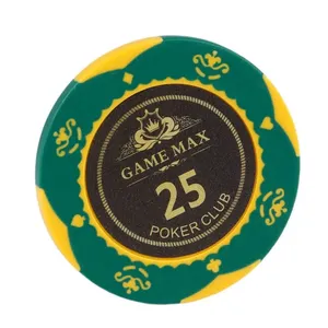 Jetons <span class=keywords><strong>de</strong></span> jeu personnalisés Monte Carlo 40 mm en argile faits à la main, durables et écologiques, 100 pièces pour le jeu d'argent - Product Image 2