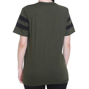 Mujeres casual algodón cuello redondo manga corta suave transpirable cómodo ligero verano camiseta - Product Image 4