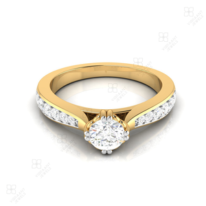 เครื่องประดับที่ดี18K 14K แหวนเพชรทองคำขาวแหวนเพชรสำหรับผู้หญิงแหวนหมั้นเพชรแบบโซลิแทร์สำหรับผู้หญิง - Product Image 6