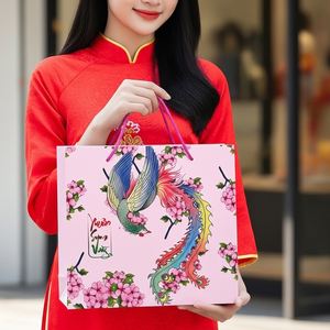 Custom Hot Stamping Luxury Gift Art <b>Paper</b> Bag with Logo <b>Laminated</b> Eco-Friendly & Recyclable for Package and Decoration - Product Image 3